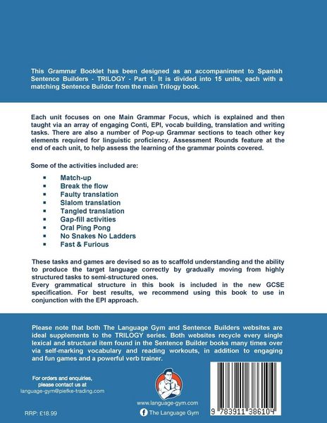 Produktbild: Spanish Sentence Builder TRILOGY - Part 1 Grammar Booklet