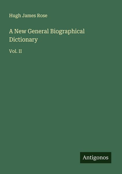 Produktbild: A New General Biographical Dictionary