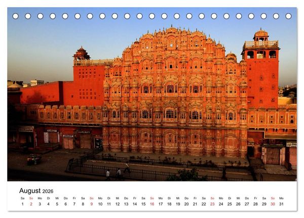 Produktbild: Indien: Menschen &bull; Farben &bull; Religionen (Tischkalender 2026 DIN A5 quer), CALVENDO Monatskalender