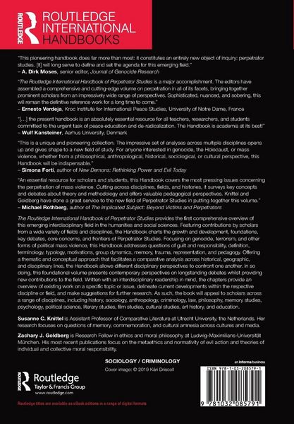 Produktbild: The Routledge International Handbook of Perpetrator Studies