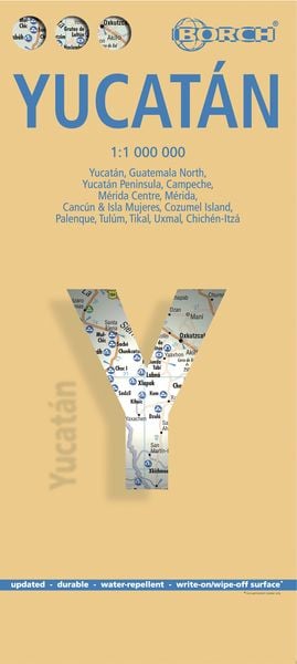 Produktbild: Yucatan 1 : 1 000 000. Road Map + City Maps
