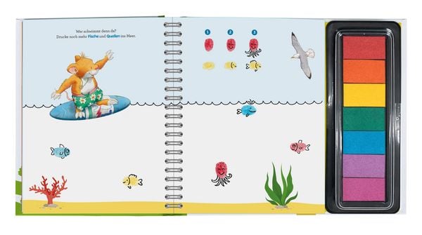 Produktbild: Leo Lausemaus - Mein erstes Fingerstempelbuch Mit 7 Fingerstempelfarben