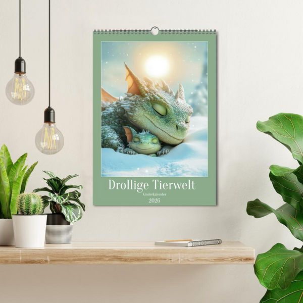 Produktbild: Drollige Tierwelt - Kinderkalender (Wandkalender 2026 DIN A3 hoch), CALVENDO Monatskalender