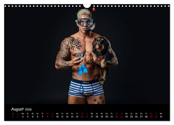 Produktbild: Coole Typen - Rauhaardackel (Wandkalender 2026 DIN A3 quer), CALVENDO Monatskalender