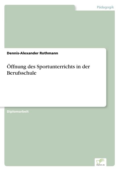 Produktbild: &Ouml;ffnung des Sportunterrichts in der Berufsschule