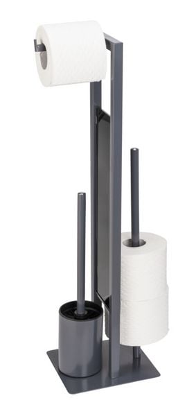 Produktbild: Stand WC-Garnitur Mod. Rivalta Grau, Platte aus Sicherheitsglas