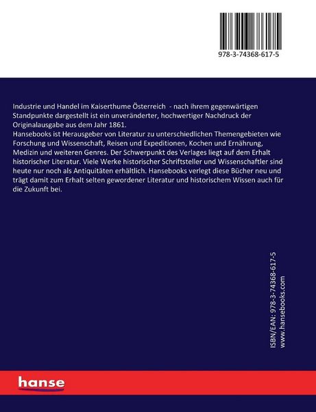 Produktbild: Industrie und Handel im Kaiserthume &Ouml;sterreich