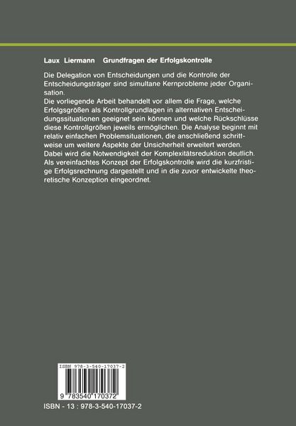 Produktbild: Grundfragen der Erfolgskontrolle