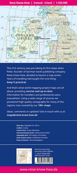 Produktbild: Reise Know-How Landkarte Irland / Ireland (1:350.000)