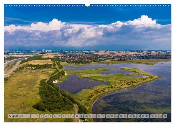 Produktbild: Malm&ouml; von oben (hochwertiger Premium Wandkalender 2026 DIN A2 quer), Kunstdruck in Hochglanz