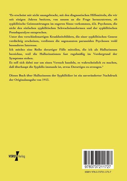 Produktbild: &Uuml;ber Halluzinosen der Syphilitiker