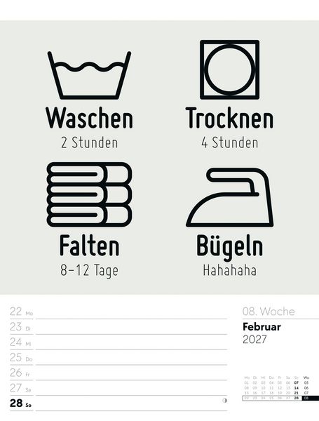 Produktbild: Klartext Spr&uuml;chekalender Wochenplaner 2027
