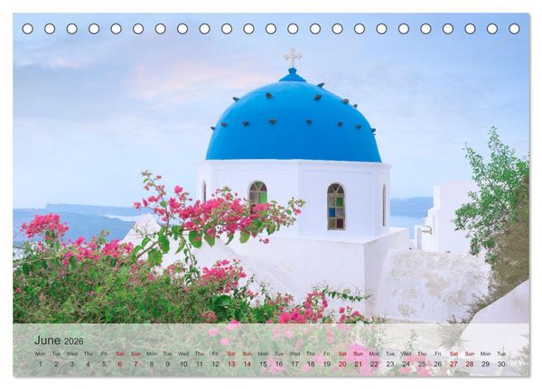 Produktbild: Whispers of Santorini (Desk Calendar 2026 DIN A5 landscape), CALVENDO 12 Month DeskCalendar