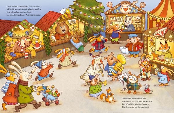 Produktbild: Wenn sieben kleine Weihnachtshasen mit Schwung durch die Adventszeit rasen