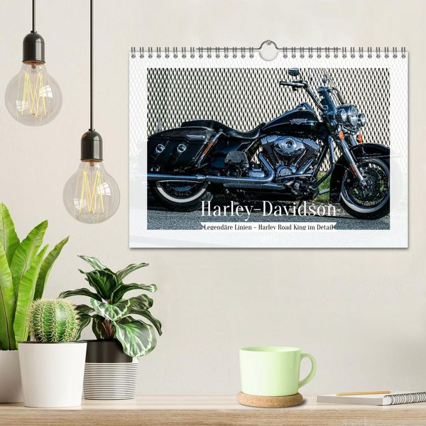 Produktbild: Legend&auml;re Linien &ndash; Harley Road King im Detail (Wandkalender 2026 DIN A4 quer), CALVENDO Monatskalender