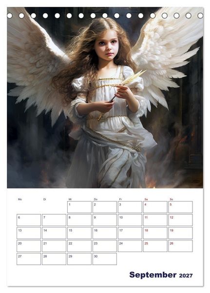 Produktbild: Die reine Sch&ouml;nheit der Engel (Tischkalender 2027 DIN A5 hoch), CALVENDO Monatskalender