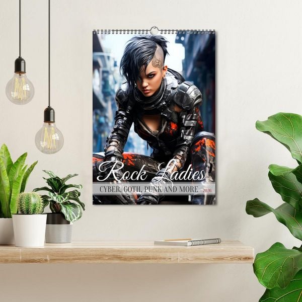 Produktbild: ROCK LADIES Cyber, goth, punk and more (Wall Calendar 2026 DIN A3 portrait), CALVENDO 12 Month Wall Calendar