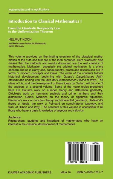 Produktbild: Introduction to Classical Mathematics I