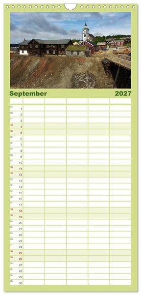 Produktbild: Familienplaner 2027 - Norwegen PUR mit 5 Spalten (Wandkalender, 21 x 45 cm) CALVENDO