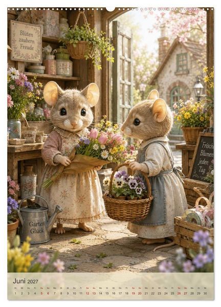 Produktbild: Die kleinen Freuden der M&auml;use (hochwertiger Premium Wandkalender 2027 DIN A2 hoch), Kunstdruck in Hochglanz