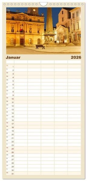 Produktbild: Familienplaner 2026 - B&auml;nke. In der Ruhe liegt die Kraft. mit 5 Spalten (Wandkalender, 21 x 45 cm) CALVENDO