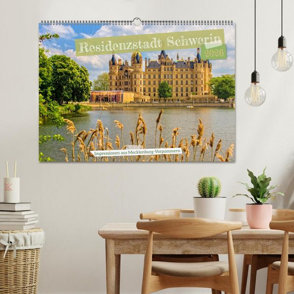 Produktbild: Residenzstadt Schwerin - Impressionen aus Mecklenburg-Vorpommern (Wandkalender 2026 DIN A2 quer), CALVENDO Monatskalender