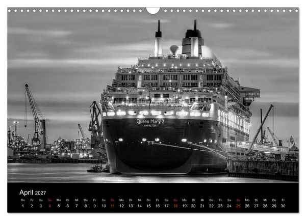 Produktbild: Hamburg monochrome Impressionen (Wandkalender 2027 DIN A3 quer), CALVENDO Monatskalender