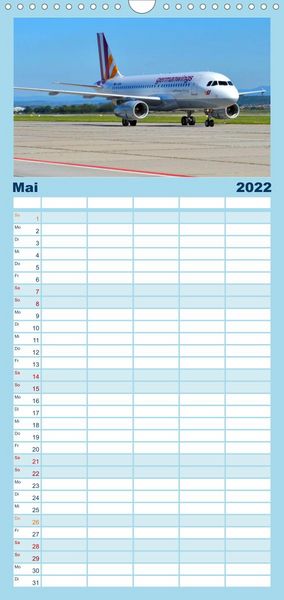 Produktbild: Familienplaner Airliner im Fokus (Wandkalender 2022 , 21 cm x 45 cm, hoch)