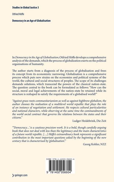 Produktbild: Democracy in an Age of Globalisation