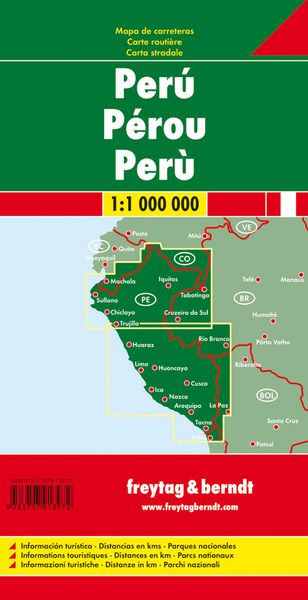 Produktbild: freytag & berndt Stra&szlig;enkarte Peru 1:1 Mio.