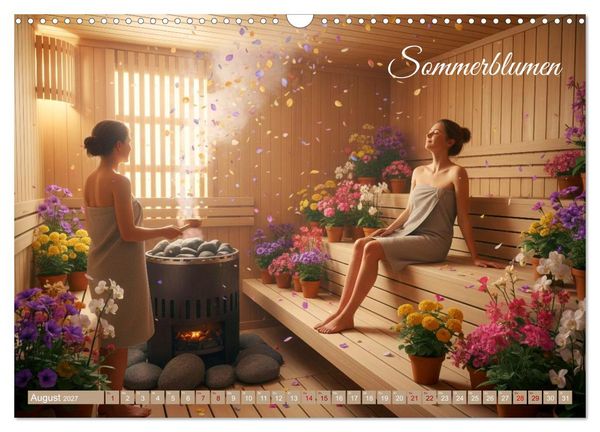 Produktbild: Sauna - Hitze, Duft, Genuss (Wandkalender 2027 DIN A3 quer), CALVENDO Monatskalender