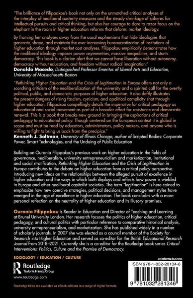 Produktbild: Rethinking Higher Education and the Crisis of Legitimation in Europe