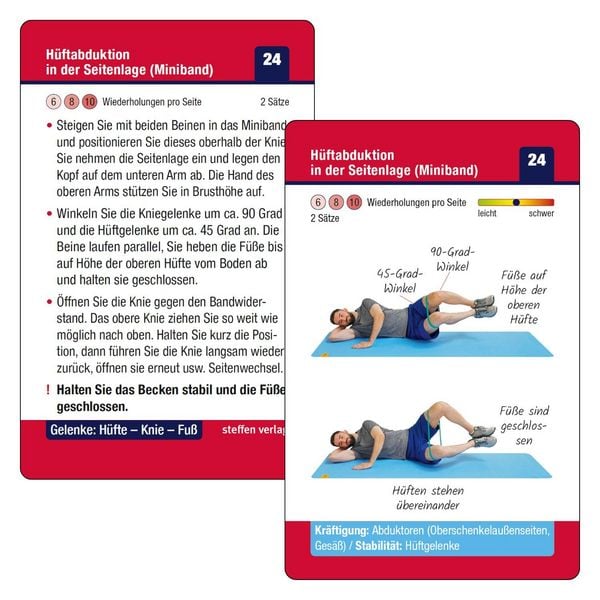 Produktbild: Trainingskarten Gelenke: H&uuml;fte &ndash; Knie &ndash; Fu&szlig;
