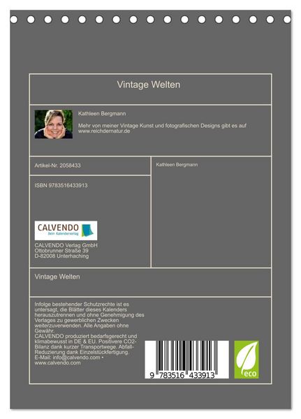 Produktbild: Vintage Welten (Tischkalender 2026 DIN A5 hoch), CALVENDO Monatskalender