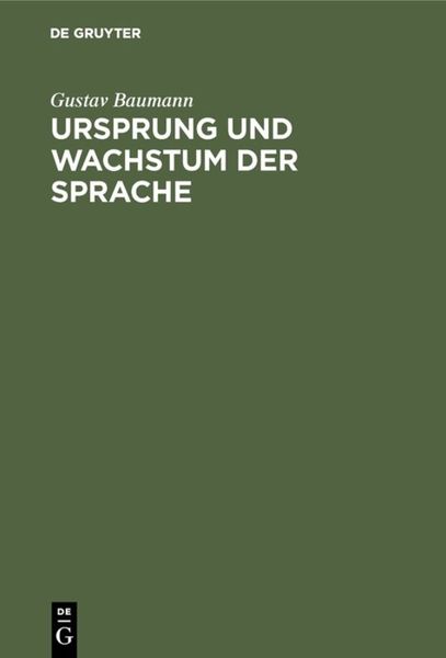 Produktbild: Ursprung und Wachstum der Sprache