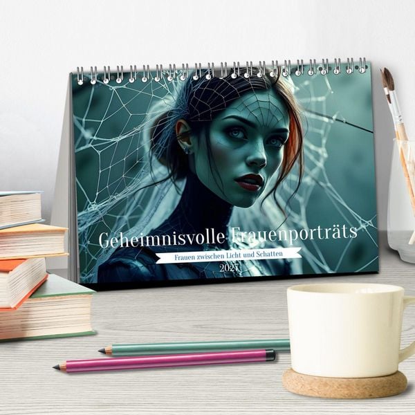 Produktbild: Geheimnisvolle Frauenportr&auml;ts (Tischkalender 2027 DIN A5 quer), CALVENDO Monatskalender