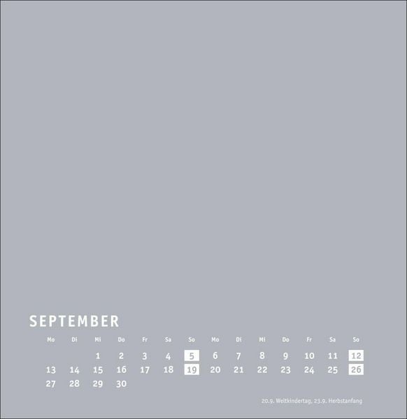 Produktbild: Premium-Bastelkalender silbergrau gro&szlig; 2027