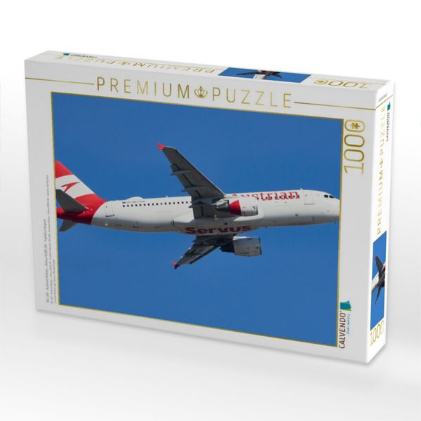 Produktbild: CALVENDO Puzzle OE-LBV - Austrian Airlines - Airbus A320-214 - Frankfurt Airport | 1000 Teile Lege-Gr&ouml;&szlig;e 64x48cm Foto-Puzzle f&uuml;r gl&uuml;ckliche Stunden