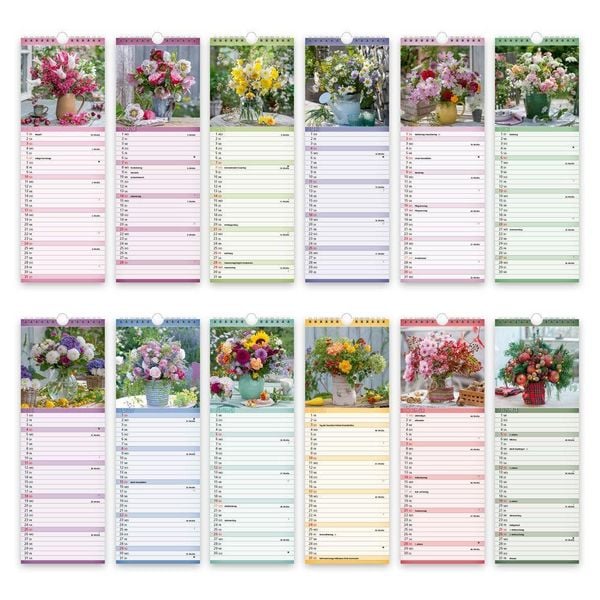 Produktbild: TR&Ouml;TSCH - Streifenkalender Blumen 2027 Notizkalender