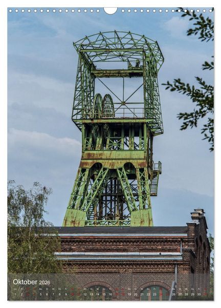Produktbild: F&ouml;rdert&uuml;rme im Ruhrgebiet - Skulpturen der Vergangenheit (Wandkalender 2026 DIN A3 hoch), CALVENDO Monatskalender