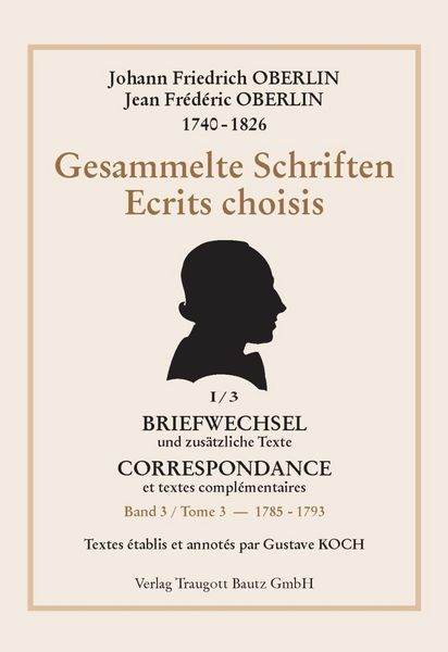 Produktbild: Johann Friedrich OBERLIN 1740-1826 Gesammelte Schriften, Band 3