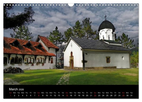 Produktbild: Monuments of Serbia 2026 (Wall Calendar 2026 DIN A3 landscape), CALVENDO 12 Month Wall Calendar