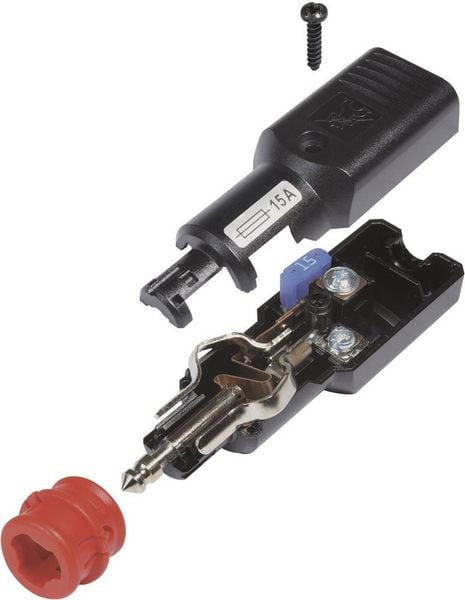 Produktbild: ProCar Universalstecker NG 15A mit zwangsgef&uuml;hrter Zugentlastung, mit Sicherung Belastbarkeit Strom max.=15 A 12 V, 24 V