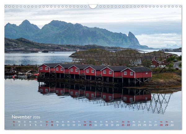Produktbild: VESTERALEN UND LOFOTEN - Inselparadies im Eismeer (Wandkalender 2026 DIN A3 quer), CALVENDO Monatskalender