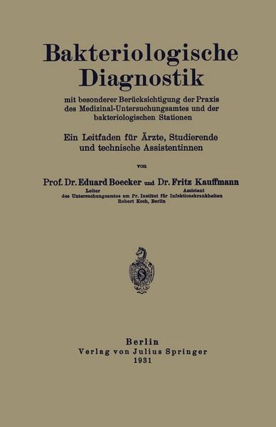 Produktbild: Bakteriologische Diagnostik
