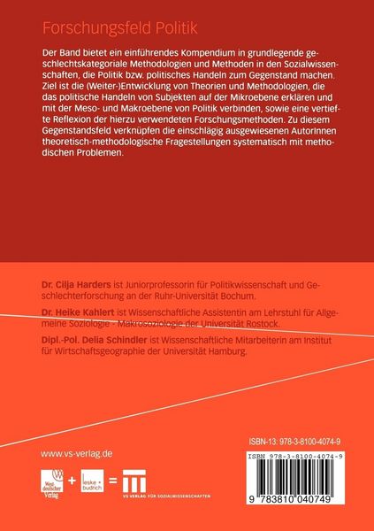 Produktbild: Forschungsfeld Politik