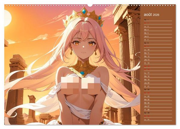 Produktbild: Mythes Sensuels - D&eacute;esses manga &eacute;rotiques (Calendrier mural 2026 DIN A2 vertical) calendrier de bureau