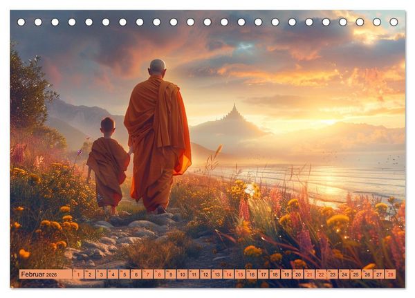 Produktbild: Komm mit in die Stille (Tischkalender 2026 DIN A5 quer), CALVENDO Monatskalender