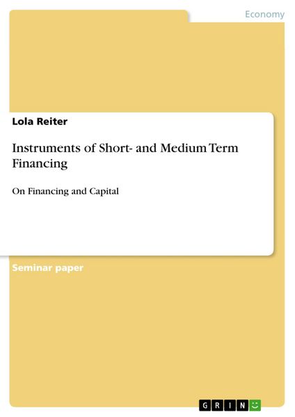 Produktbild: Instruments of Short- and Medium Term Financing