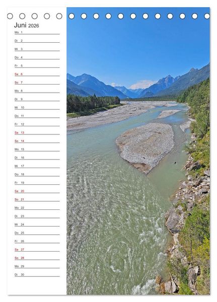 Produktbild: Auf dem Lechradweg - Zwischen Formarinsee und Landsberg am Lech (Tischkalender 2026 DIN A5 hoch), CALVENDO Monatskalender